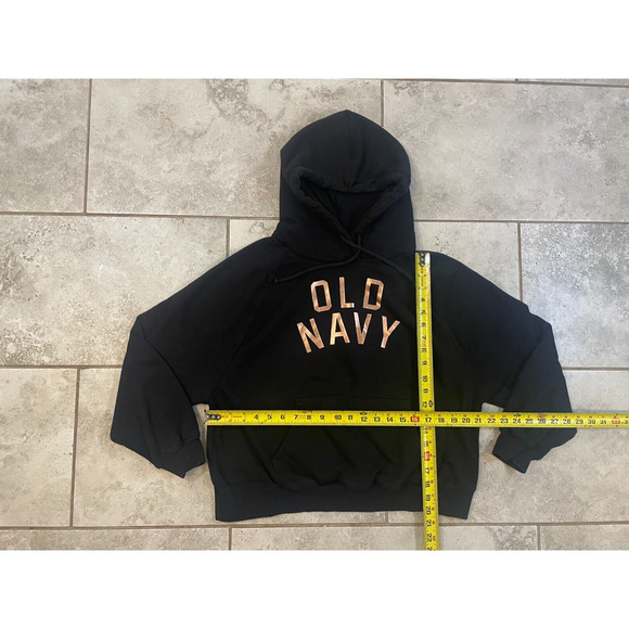 ""OLD NAVY Women Black Pullover Hoodie S Long Sleeve Casual Women's Active"" - Picture 3 of 9
